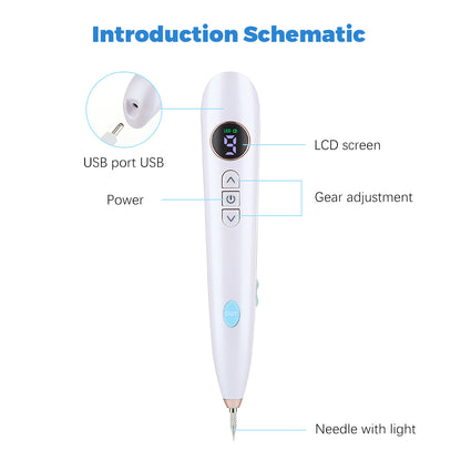 Laser Skin Tag Remover Face Mole Remove Plasma Pen Freckle Removal Machine Plasma Remove Scar Black Spot Face Wart Tattoo Device