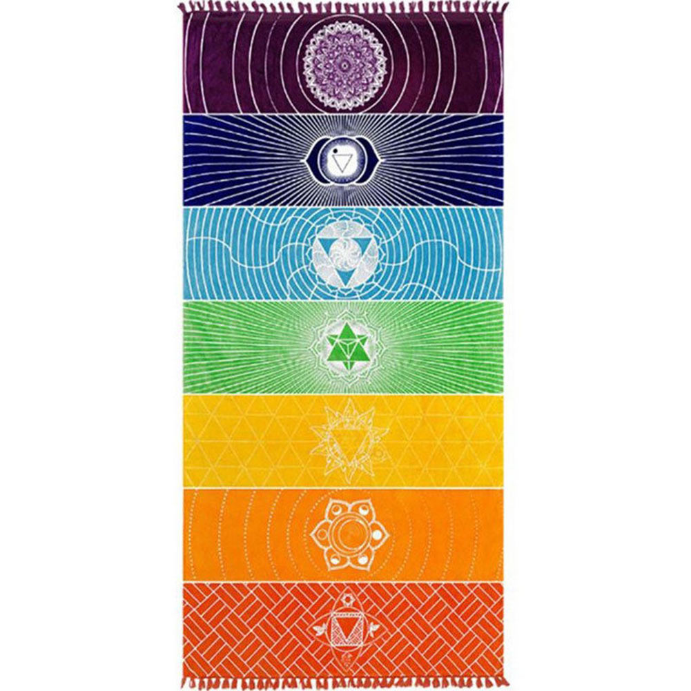 Rainbow Boho Beach Mat