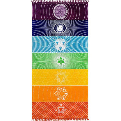 Rainbow Boho Beach Mat