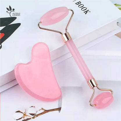 Pink Beeswax Gua Sha Tools Massager For Face Facial Skin Care Roller