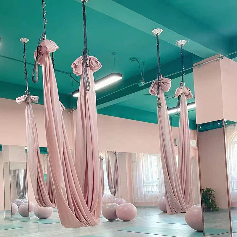 5 Meters Yoga Hammock Hanging Swing Aerial Flying Indoor Full Set