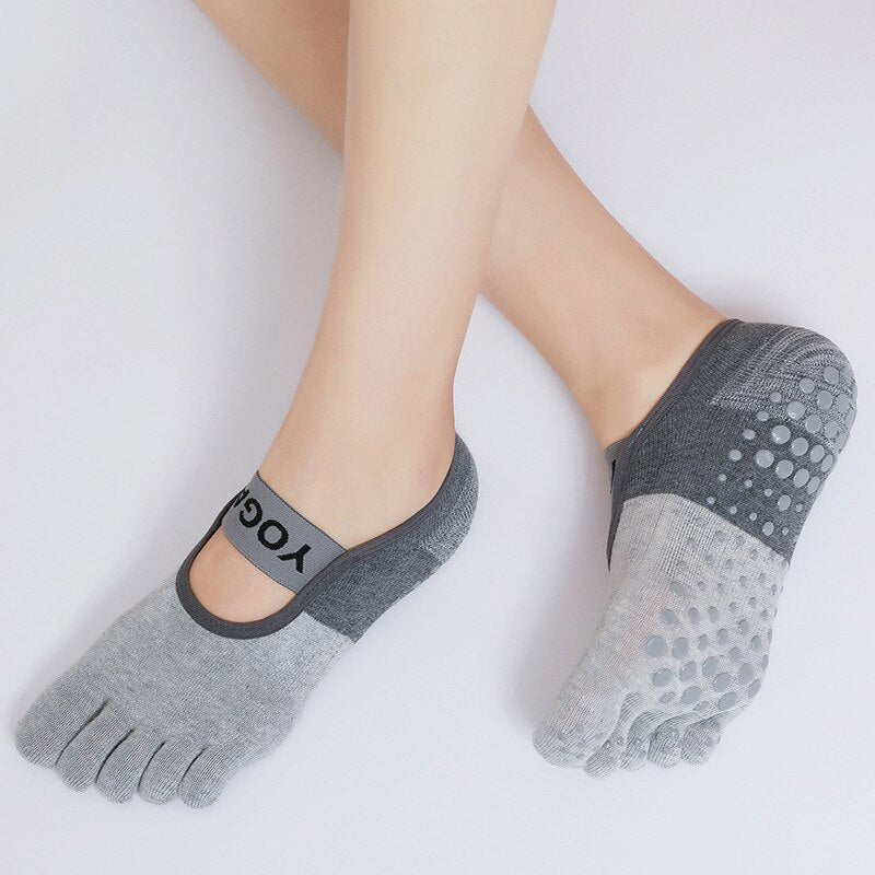 Five Fingers Yoga Socks Silicone Anti-slip Cotton Pilates Socks