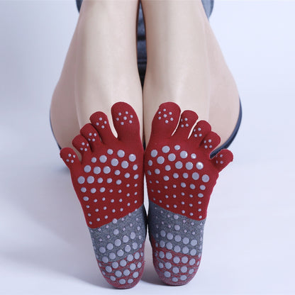 Five Fingers Yoga Socks Silicone Anti-slip Cotton Pilates Socks