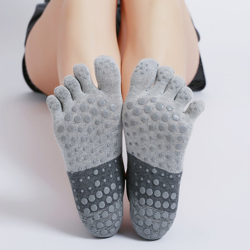 Five Fingers Yoga Socks Silicone Anti-slip Cotton Pilates Socks