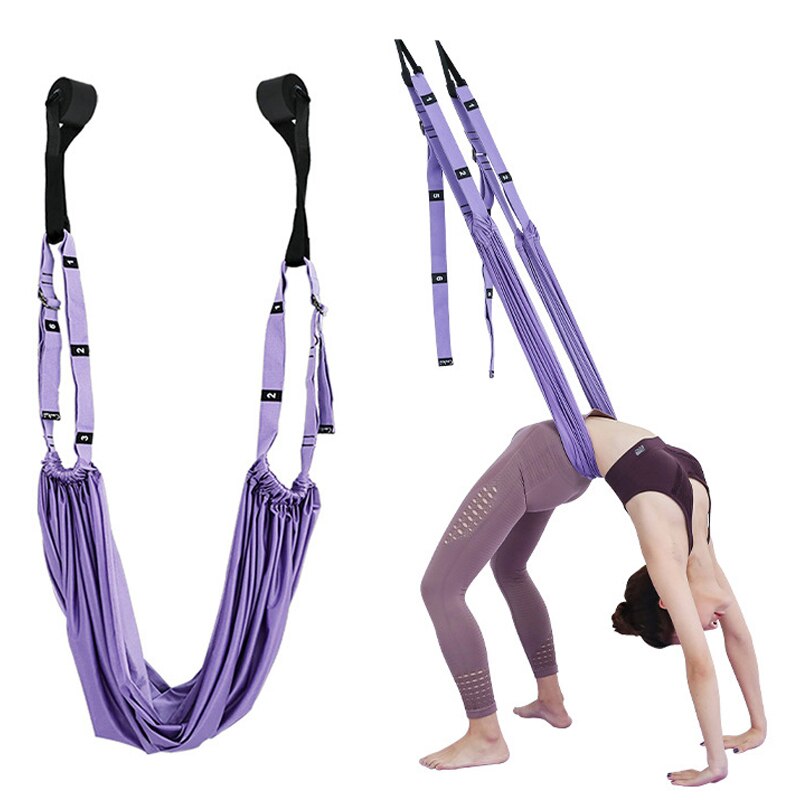 Adjustable Aerial Yoga Strap Elastic Stretch Door Hanging Yoga Belts