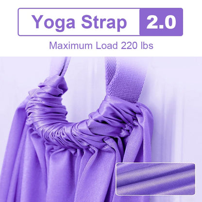 Adjustable Aerial Yoga Strap Elastic Stretch Door Hanging Yoga Belts