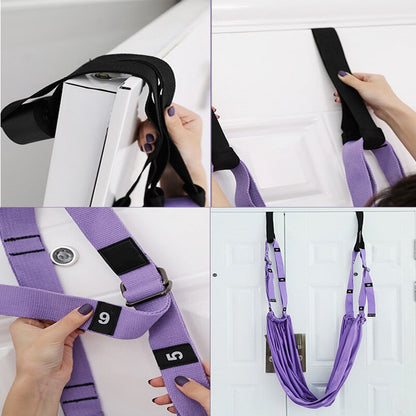 Adjustable Aerial Yoga Strap Elastic Stretch Door Hanging Yoga Belts