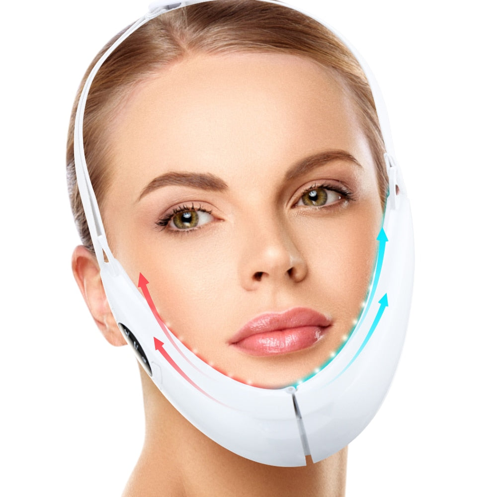 EMS Facial Lifting Device LED Photon Therapy Face Slimming Vibration Massager