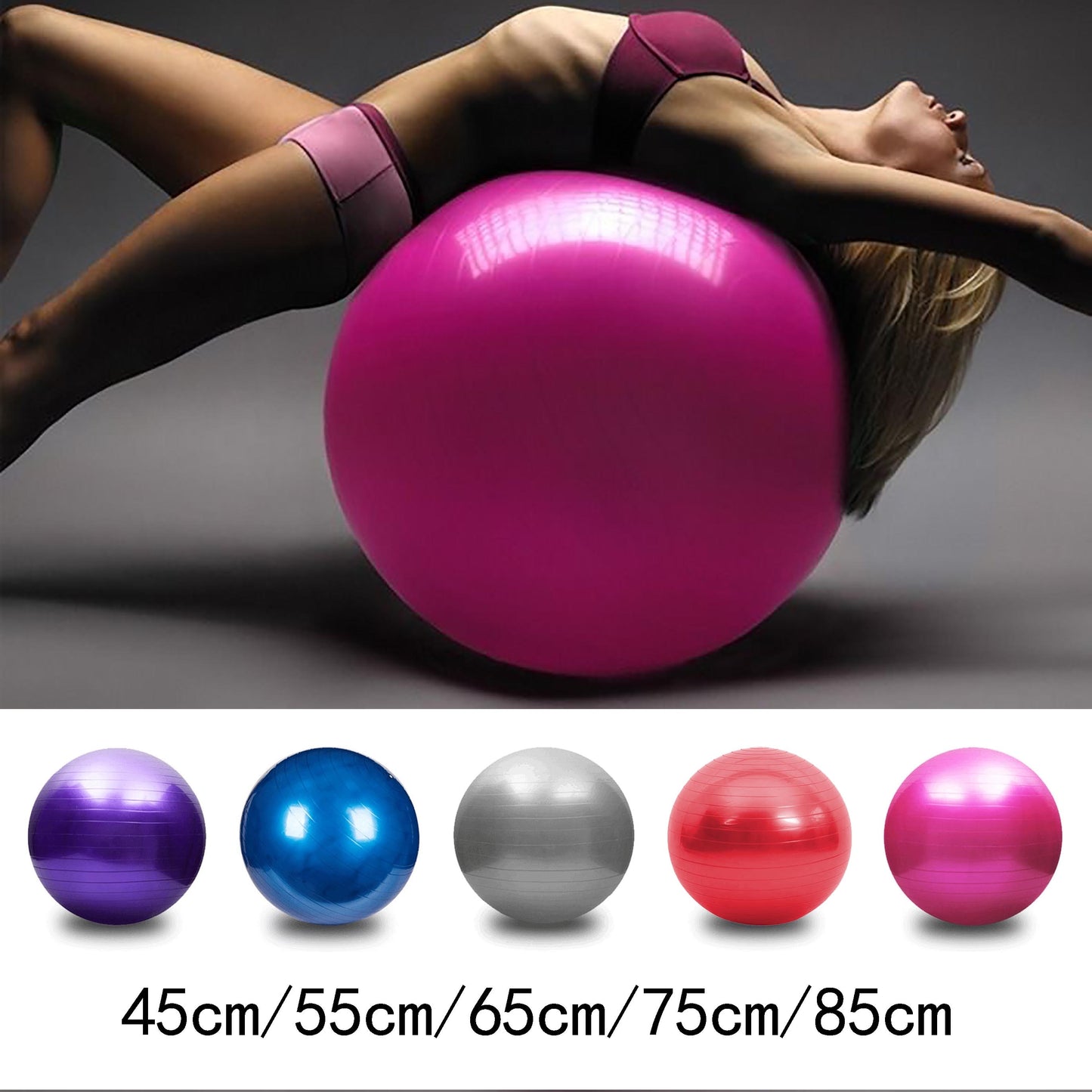 PVC Fitness Yoga Ball Pilates Balance Ball