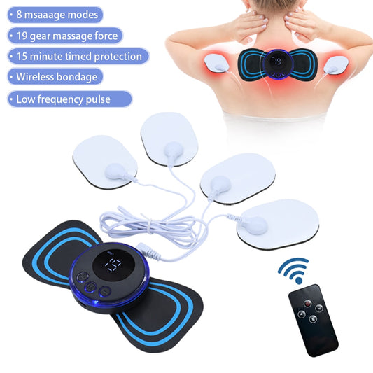 Neck Rechargeable Massager LCD Display EMS Electric Cervical Massage