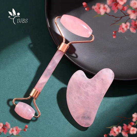 Pink Beeswax Gua Sha Tools Massager For Face Facial Skin Care Roller